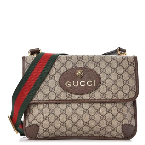 gucci gg supreme flap messenger|neo vintage gg medium messenger.